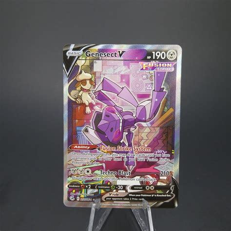 Genesect V 255 264 Holo Alternate Alt Art Rare Fusion Strike Pokemon