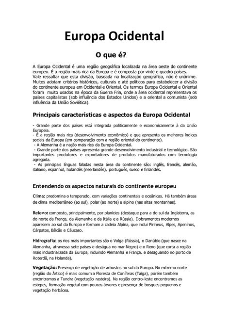 Europa Ocidental PDF