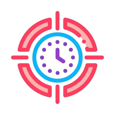 Target Clock Time Icon Vector Outline Illustration 17605255 Vector Art