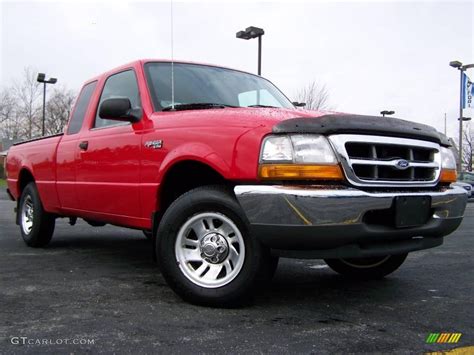 1999 Bright Red Ford Ranger XLT Extended Cab 21925755 Photo 3