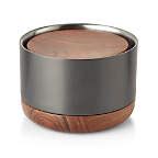 Fenton Graphite And Wood Wine Coaster Set Reviews Crate Barrel