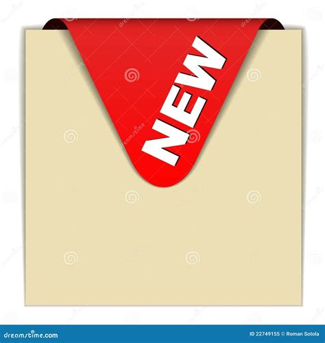 Red New Sign Stock Vector Illustration Of Paper Bend 22749155