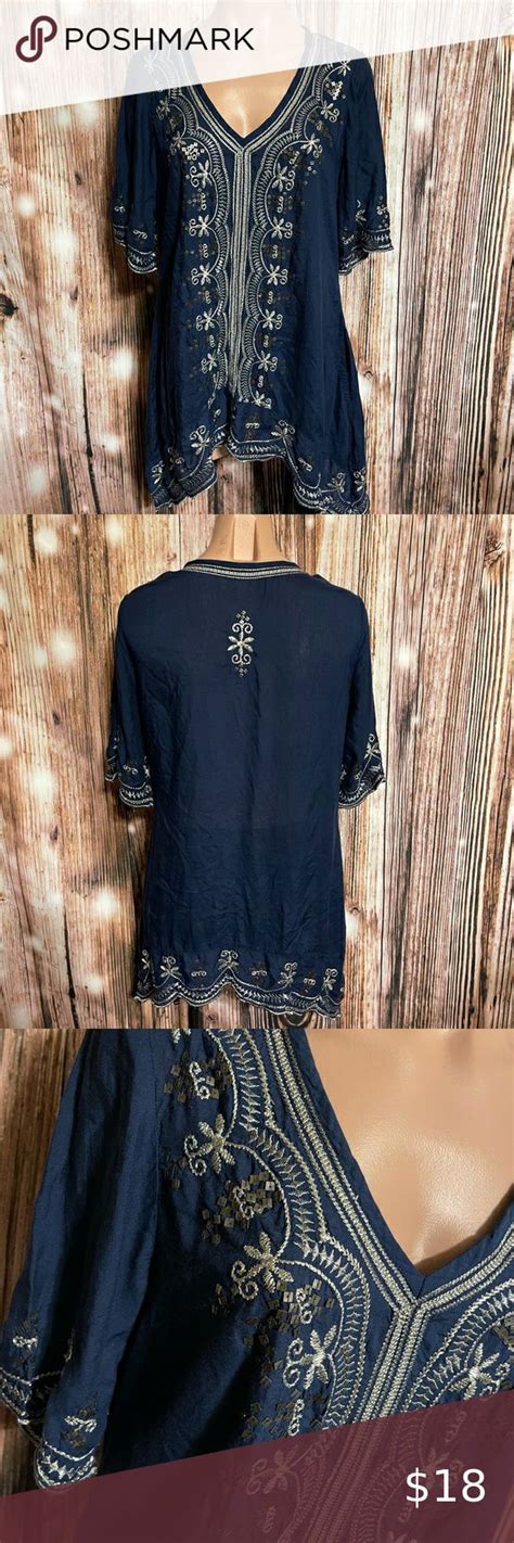 Soft Surroundings Embroidered Sequined Tunic Soft Surroundings