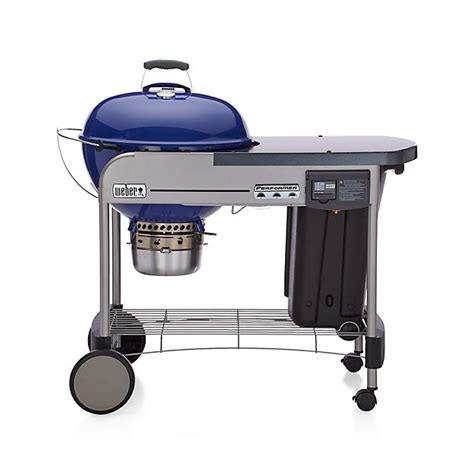 Weber Blue Performer Deluxe Charcoal Grill Crate And Barrel