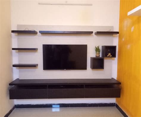 Wall Mounted Modern Wooden Tv Unit Designing Service For Home At Rs