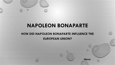 SOLUTION: Napoleon And The Eu - Studypool