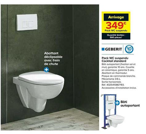 Offre Pack Wc Suspendu Symbiose Standard Geberit Chez Leroy Merlin