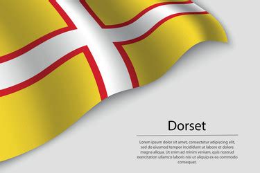 Flag of dorset in england Royalty Free Vector Image