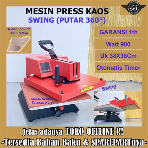 Jual Mesin Press Kaos X Swing High Presure Sablon Dtf Dtg