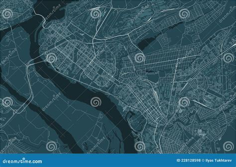 Map of the City of Zaporizhzhia, Ukraine Stock Photo - Image of planing ...