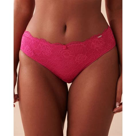 Buy La Vie En Rose Microfiber And Lace Sleek Back Bikini Panty Online