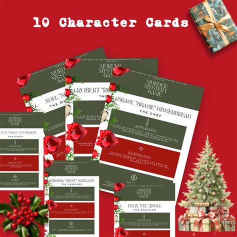 Murder Mystery Game Printable Murder Mystery Game: Christmas Theme ...