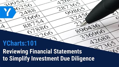 YCharts 101 Reviewing Financial Statements To Simplify Investment Due