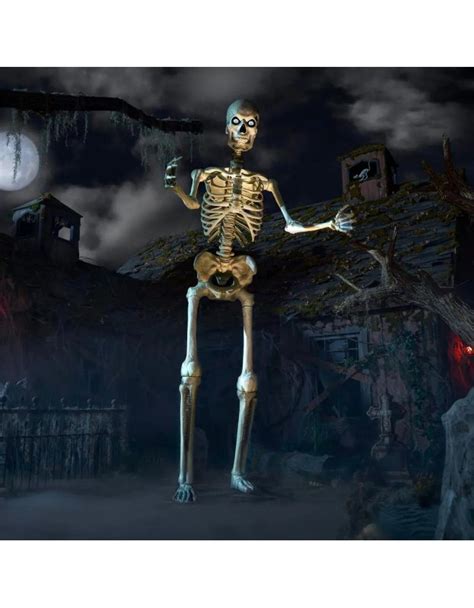 Ft Giant Sized Skeleton With Lifeeyes Tm Lcd Eyes