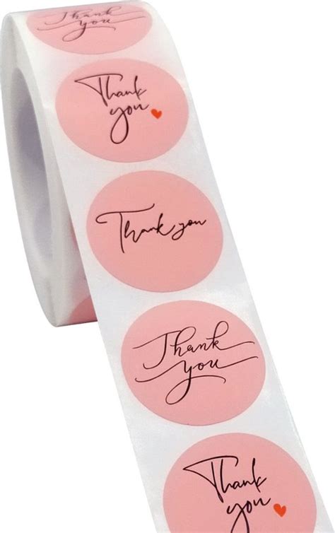 Thank You Stickers Stuks Mm Bedankt Stickers Small