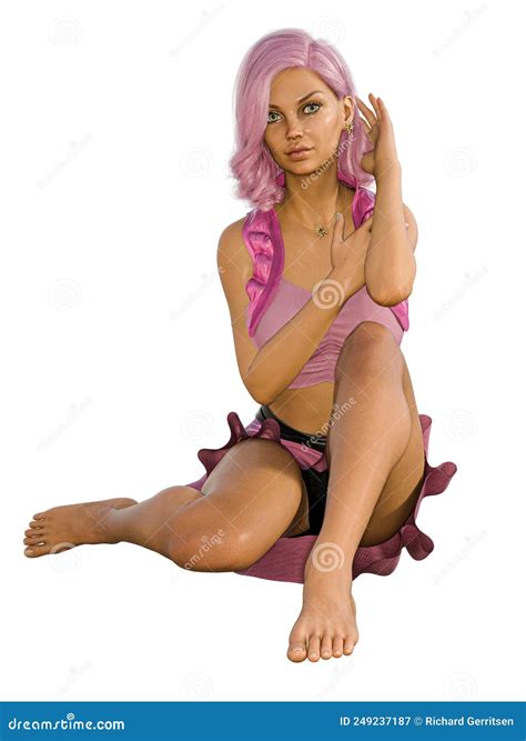 Bikini Beach Model Stock Illustration Illustration Of Evil 249237187