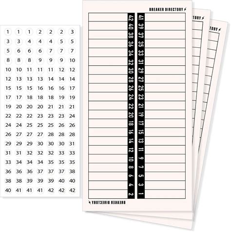 Grevosea 4 Blatt Schalttafel Etiketten Breaker Panel Etiketten