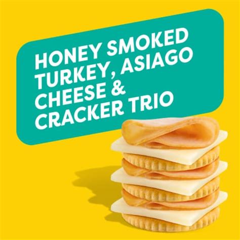 Oscar Mayer Bites Honey Smoked Turkey Asiago Cheese Cracker Trio Meat