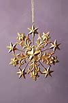 Gold Star Snowflake Ornament | AnthroLiving