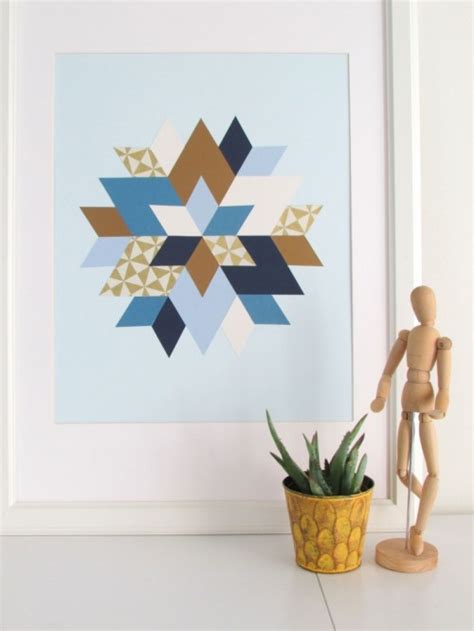 Trendy And Colorful DIY Geometric Wall Art - Shelterness