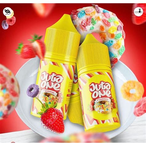 Jual JUTA ONE STRAWBERRY CEREAL GLAZED DONUT 30ML AUTHENTIC SALT NIC