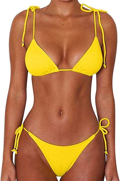 Jfan Bikini Ficelle De Cravate Maillots De Bain Femme Deux Pi Ces Plage