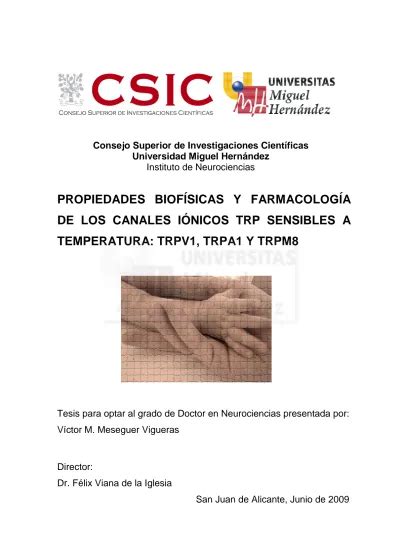 PROPIEDADES BIOFÍSICAS Y FARMACOLOGÍA DE LOS CANALES IÓNICOS TRP