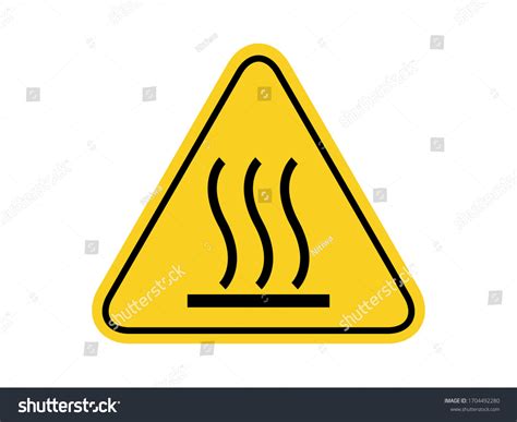 Isolated Hot Surface Common Hazards Symbols Stock Vector Royalty Free Shutterstock