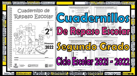 Cuadernillo De Reforzamiento Del Segundo Grado De Primaria Para La