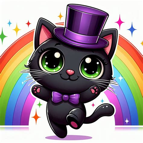 black cat cartoon art  stock photo public domain pictures