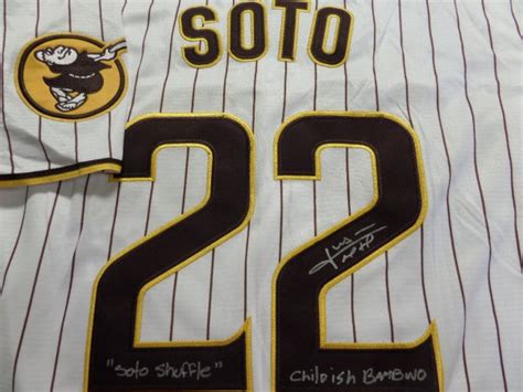 Coach's Corner - Juan Soto hand signed/inscribed Padres jersey!