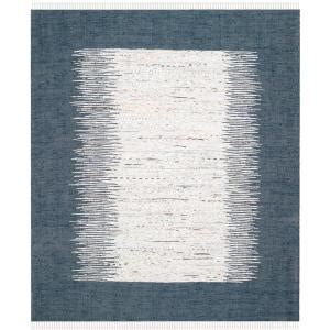 SAFAVIEH Montauk Ivory Dark Blue 8 Ft X 10 Ft Border Area Rug MTK711E