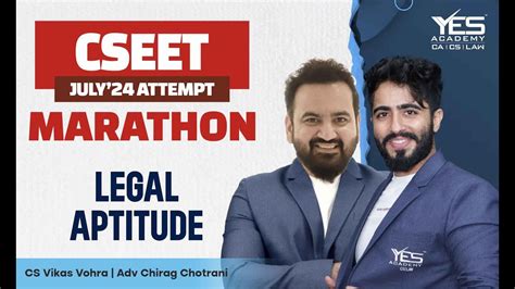 CSEET Legal Aptitude Marathon July 24 Adv Chirag Chotrani CS Vikas