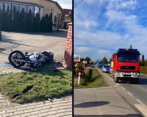 W Szówsku motocyklista zderzył się z samochodem W wyniku wypadku