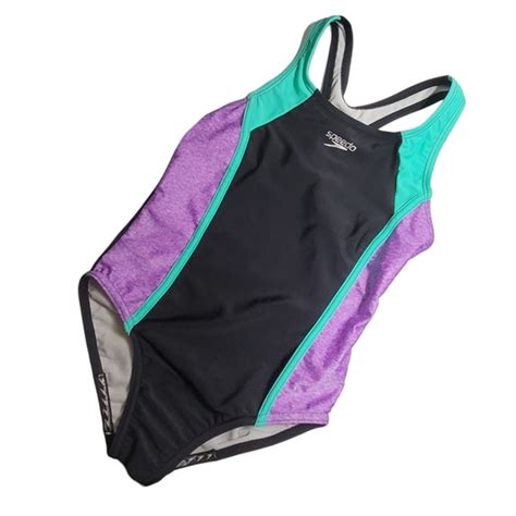 Speedo Swim Speedo Girls Racerback Sport Splice One Piece Swimsuit