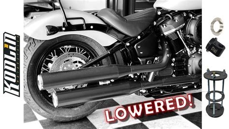 Kodlin Lowering Kit Install On Harley Davidson Softail Street Bob Youtube