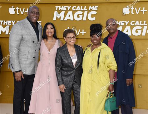 Magic Johnson Cookie Johnson Congresswoman Karen Editorial Stock Photo