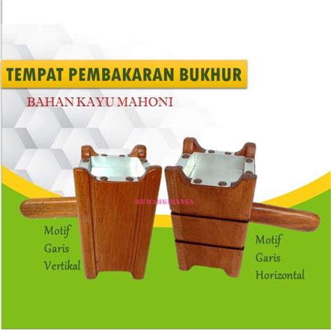 Jual Tempat Bakar Bukhur Bakar Dupa Mabkharah Bahan Kayu Mahoni