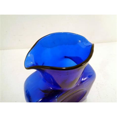 Vintage Blenko Cobalt Blue Carafe Decanter Vase Chairish