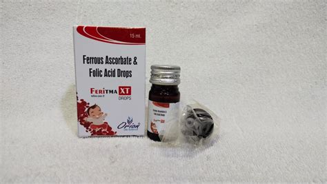 Ferrous Ascorbate Elemental Iron Mg Folic Acid Mcg Drops