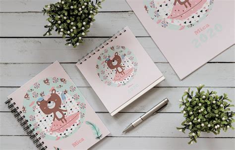 Boho Camp Dise O De Calendario Personalizado De Escritorio Para