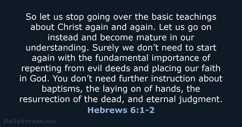 Hebrews 6 - NLT - DailyVerses.net