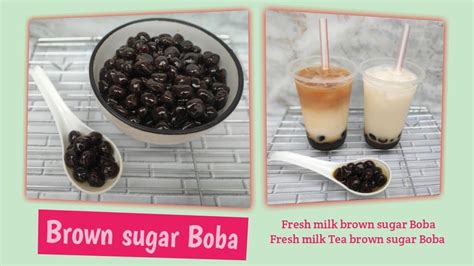 Resep Brown Sugar Boba Fresh Milk Tea Dan Fresh Milk With Boba YouTube