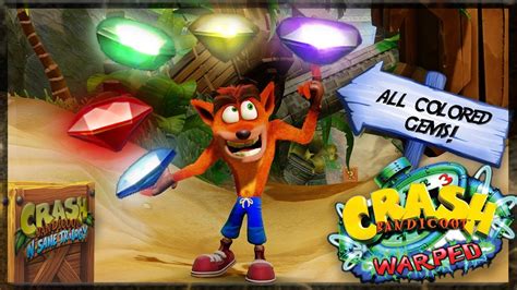 Crash Bandicoot N Sane Trilogy All Colored Gems Youtube