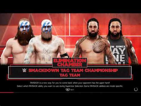 Wwe Elimination Chamber The Usos Vs The Viking Raiders For The Wwe