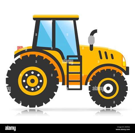 Vector Illustration Of Farmer Tractor Flat Design Stock Vector Image