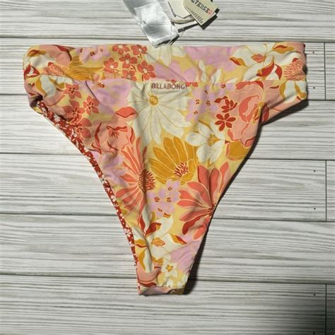 Billabong Swim New Billabong Floral Reversible Bikini Bottoms Made For Daze Rise High Rise
