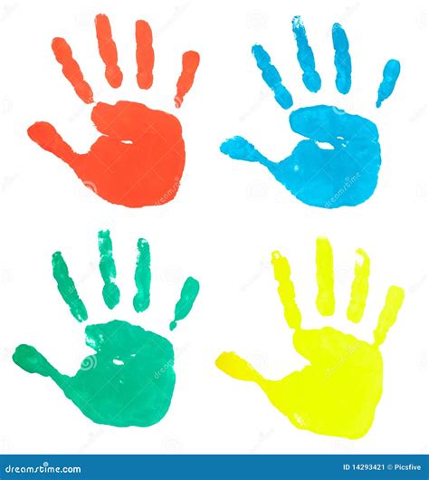 Colorful Hand Prints Stock Illustration Illustration Of Fingerprint