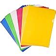 FEPITO 20 Pack A4 Cut Flush Folders Plastic File Document Wallet