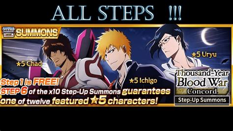 Tybw Anime Step Up Summons Concord All Steps Bleach Brave